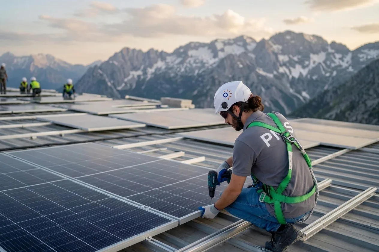 Installation de panneaux solaires